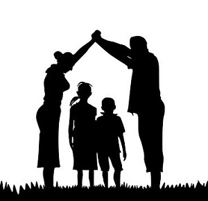 Silhouette of Family