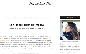 Article About Hands-On Learning from Homeschool On