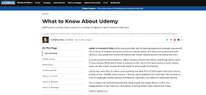 US News Article About Udemy